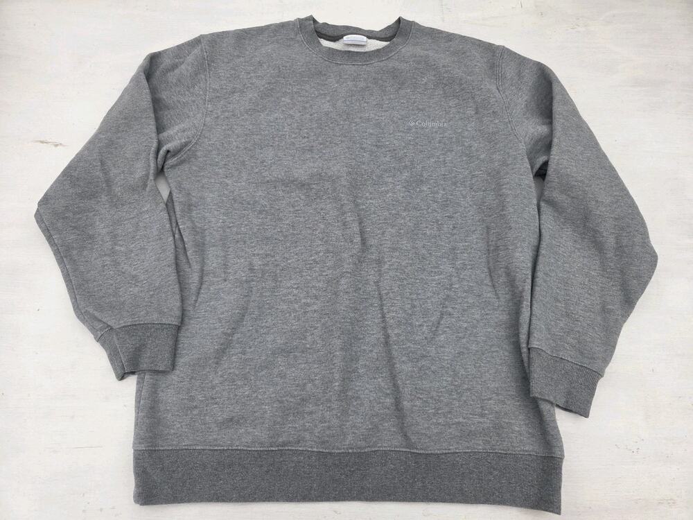 Columbia Men’s XL Gray Crewneck Sweatshirt Embroidered Logo Pullover